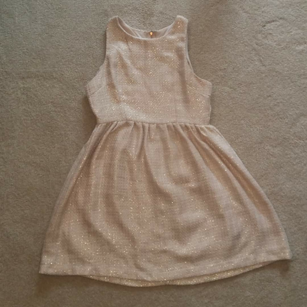 Gold Tweed Dress